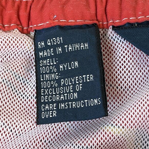 Polo‎ Ralph Lauren Mens Orange Graphic Marlins Swim Trunks Board Shorts Sz Large - Picture 8 of 12